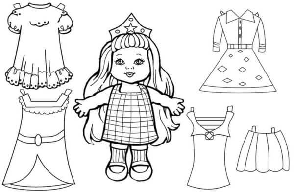 Desenhos de Roupas Para a Princesinha para colorir