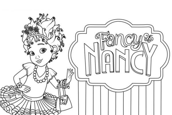 Sorridente Nancy Clancy para colorir