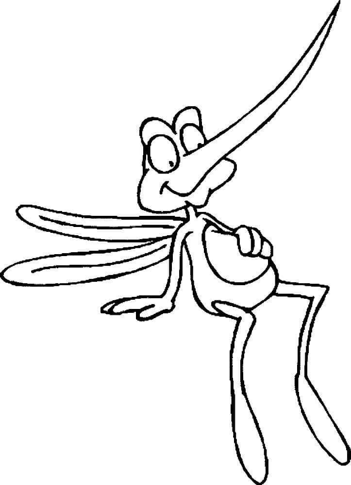 Sorrisos Desenhando Mosquito para colorir