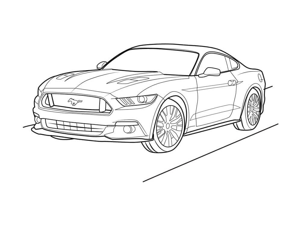 Um Fantástico Ford Mustang para colorir