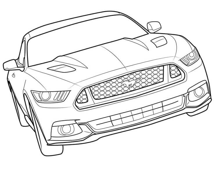 Desenhos de Um Simples Ford Mustang para colorir