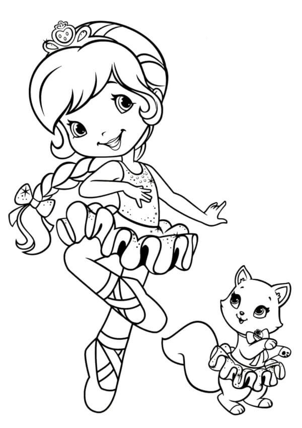 A Princesa e o Gatinho Dão Um Show para colorir