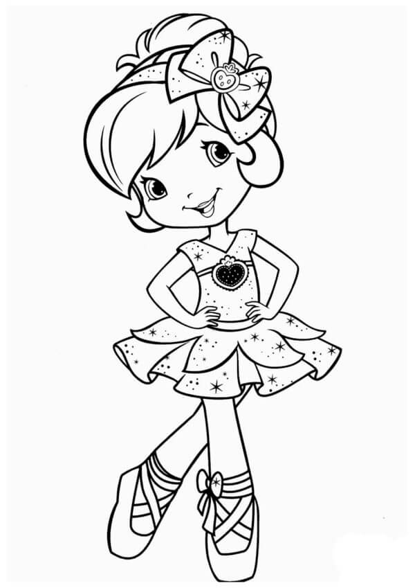 Bailarina De Desenho Animado para colorir