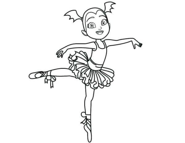 Desenhos de Bailarina Divertida para colorir