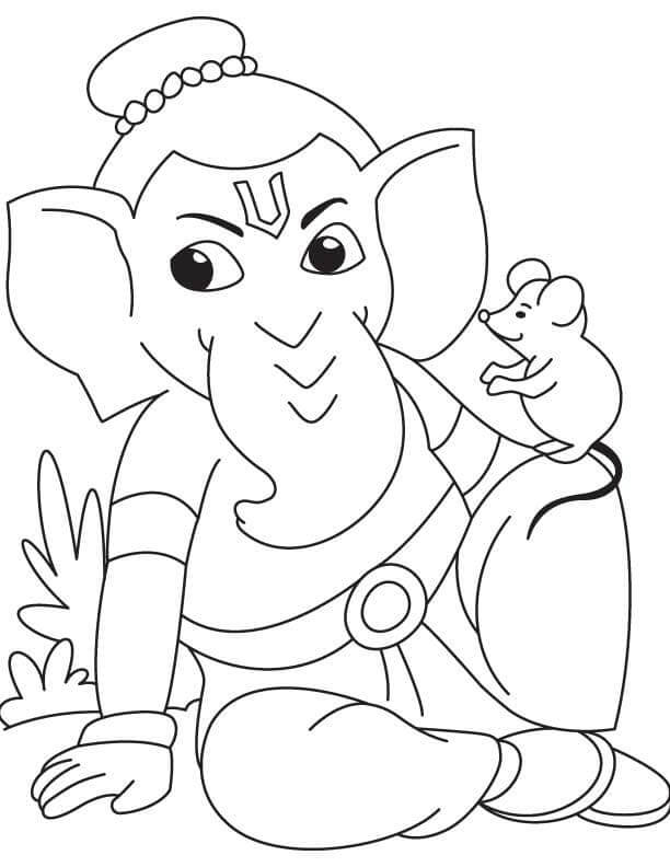 Desenhos de Bata Palmas No Joelho De Ganesha para colorir