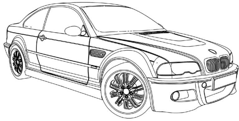 BMW Série 3 Coupé para colorir