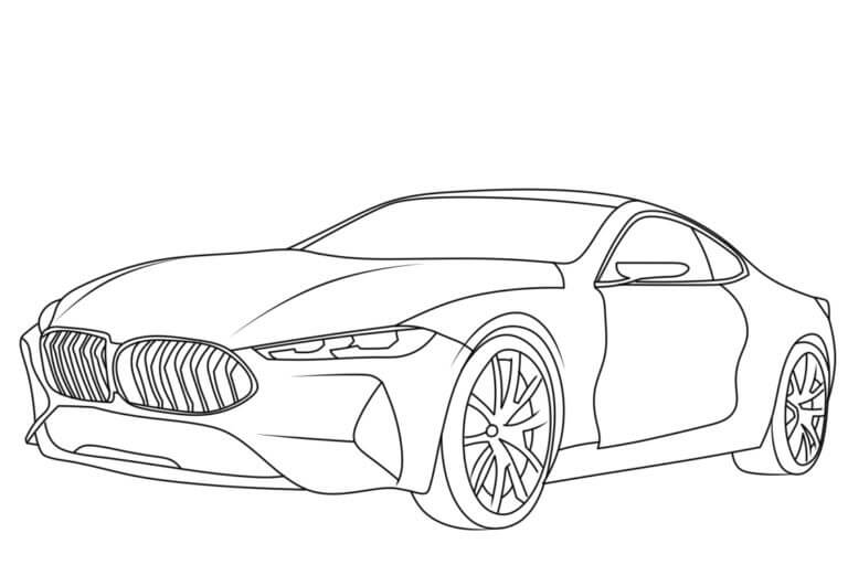 Desenhos de BMW Simples para colorir