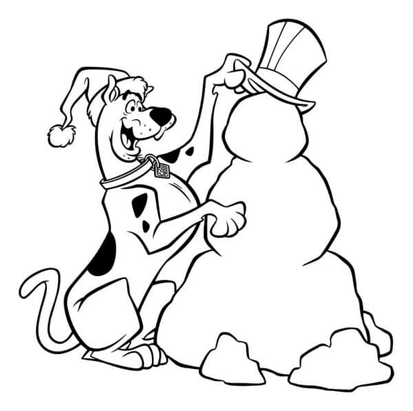 Desenhos de Boneco De neve Do Edifício Scooby-Doo para colorir