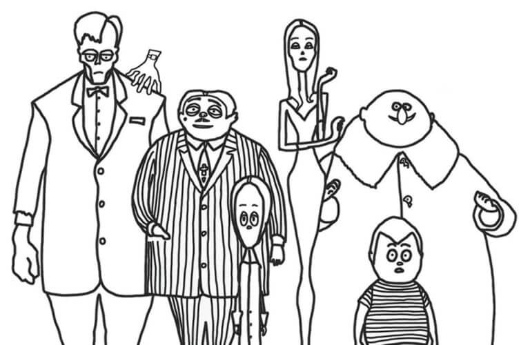 Desenhos de Fofa A Família Addams para colorir