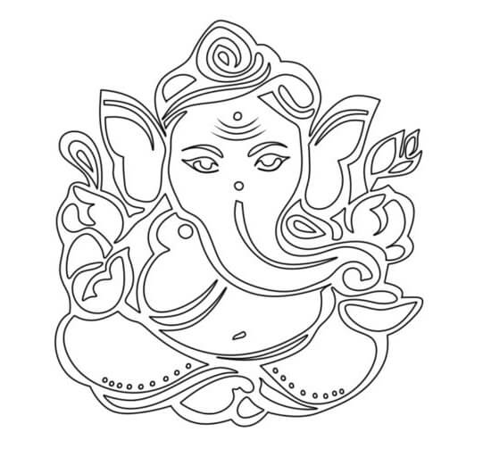 Ganesha Básico para colorir