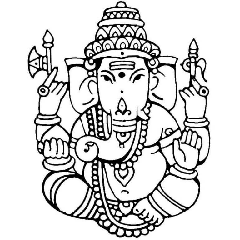 Desenhos de Ganesha é Um Dos Símbolos Indianos Mais Importantes para colorir