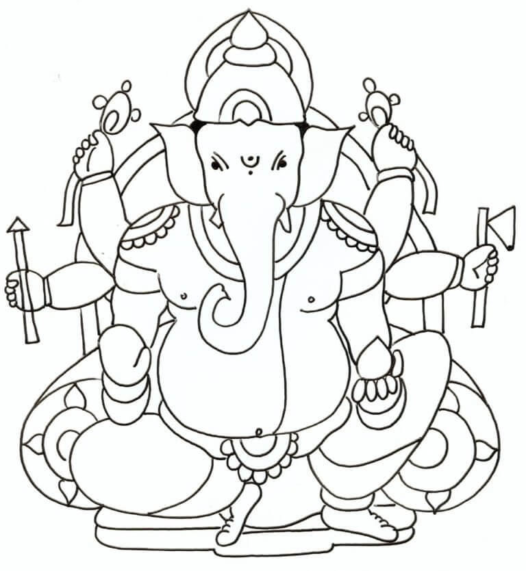 Desenhos de Homem Com Excesso de Peso e Cabeça De Elefante para colorir