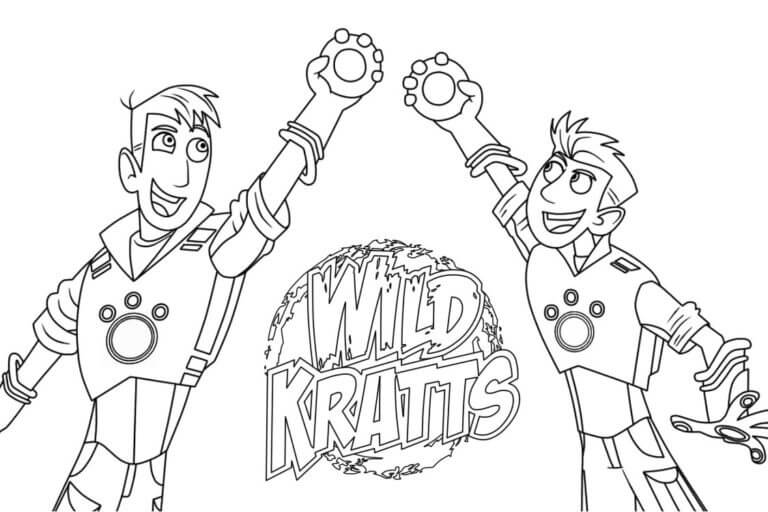 Desenhos de Kratts Selvagens e Amigo para colorir