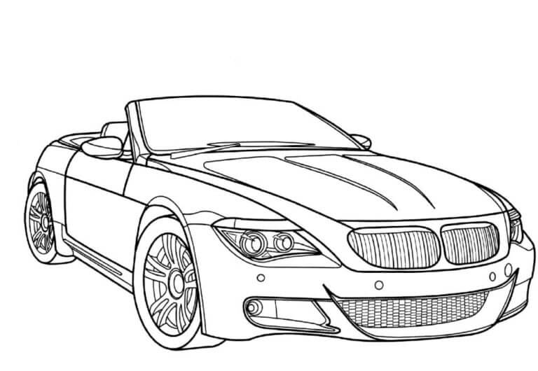 Lindo BMW Conversível para colorir