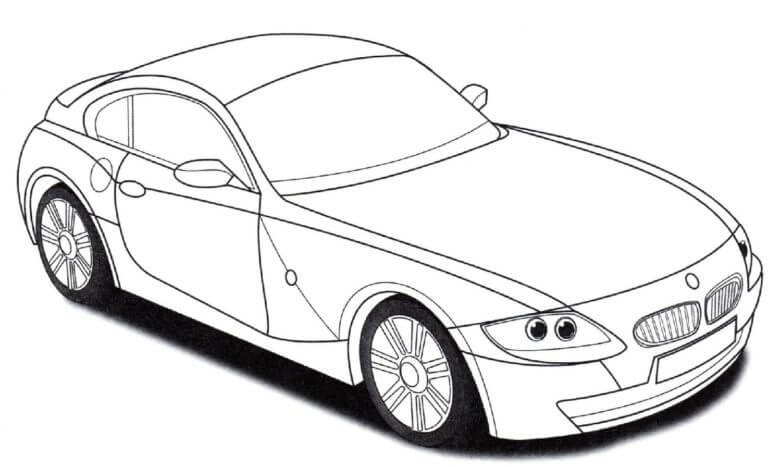 Lindo BMW Coupe para colorir