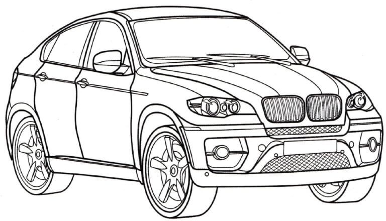 Desenhos de Lindo BMW X6 para colorir
