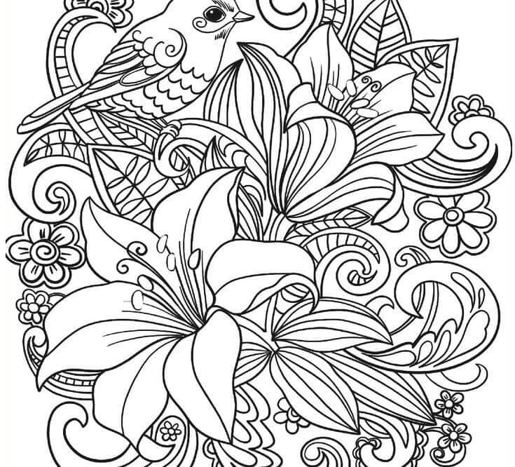 Desenhos de Lindo Buquê De Primavera para colorir