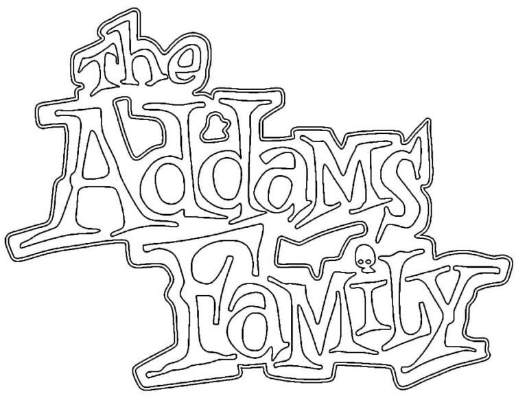 Logotipo Da Família Addams para colorir