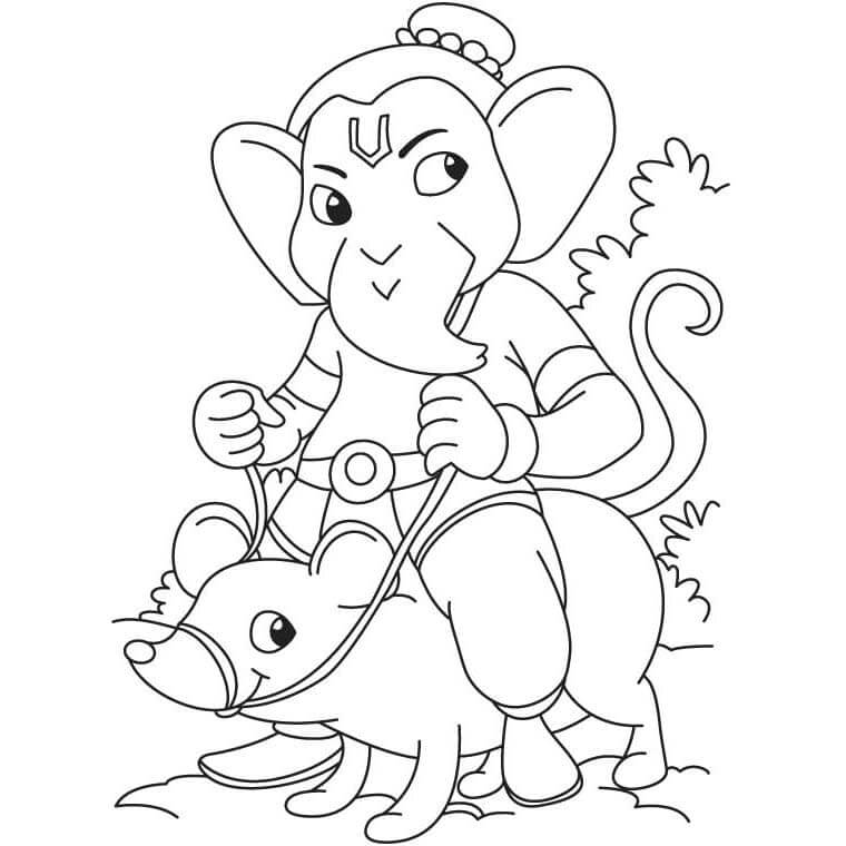 Desenhos de Montando Um Rato Grande para colorir