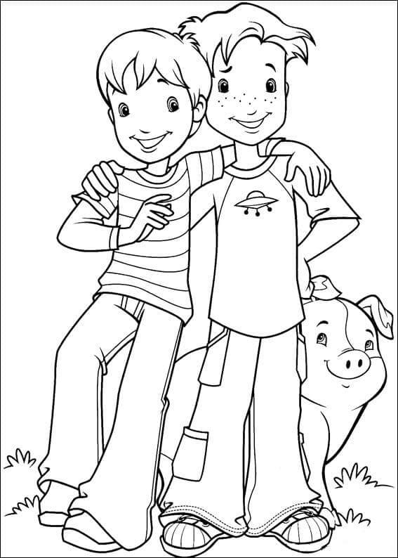Desenhos de O Terceiro Amigo é Um Porco para colorir