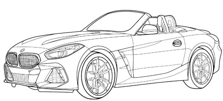 Desenhos de Ótimo BMW Conversível para colorir