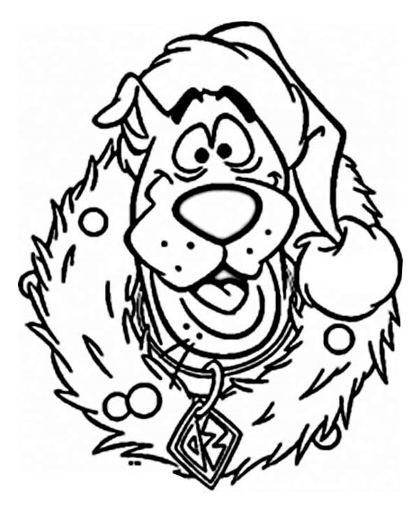 Desenhos de Papai Noel Scooby-Doo para colorir