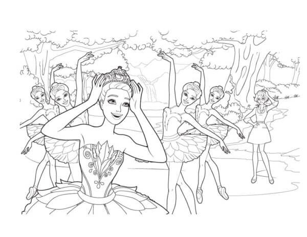 Desenhos de Princesa Bailarina para colorir