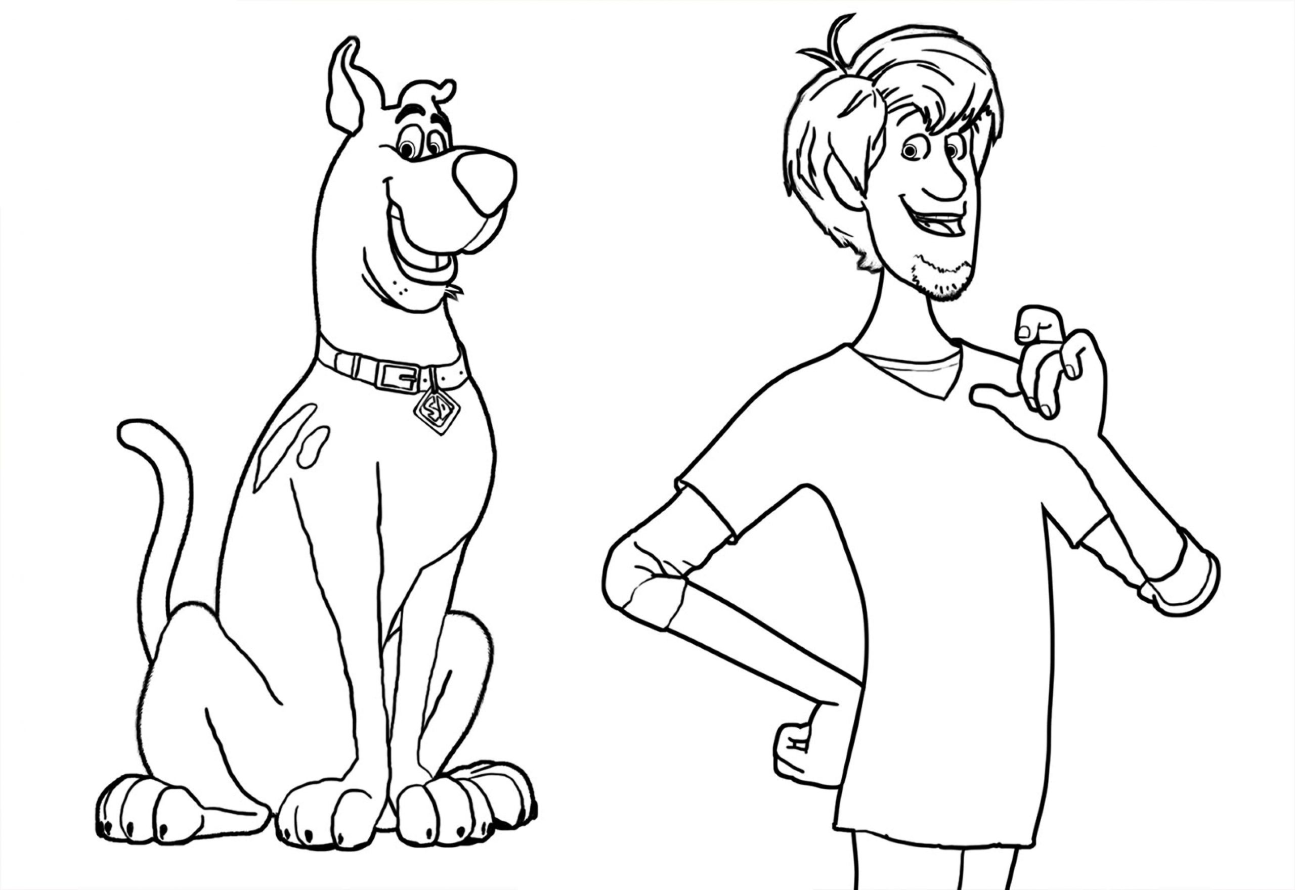 Desenhos de Salsicha e Scooby-Doo Divertidos para colorir