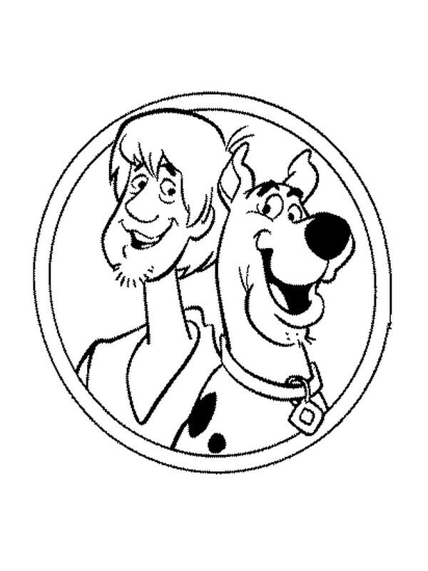 Desenhos de Scooby-Doo e Salsicha Na Foto para colorir