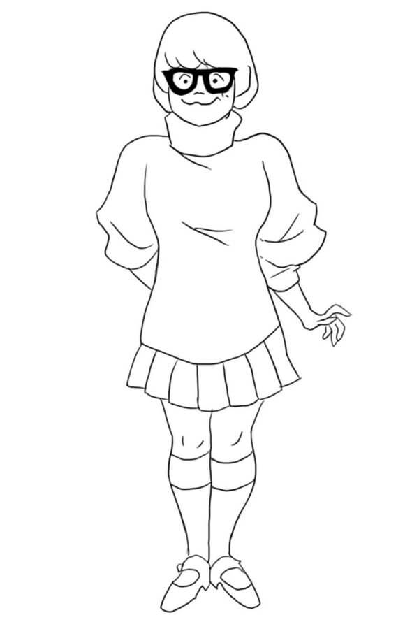 Desenhos de Velma Dinkley Sorridente para colorir
