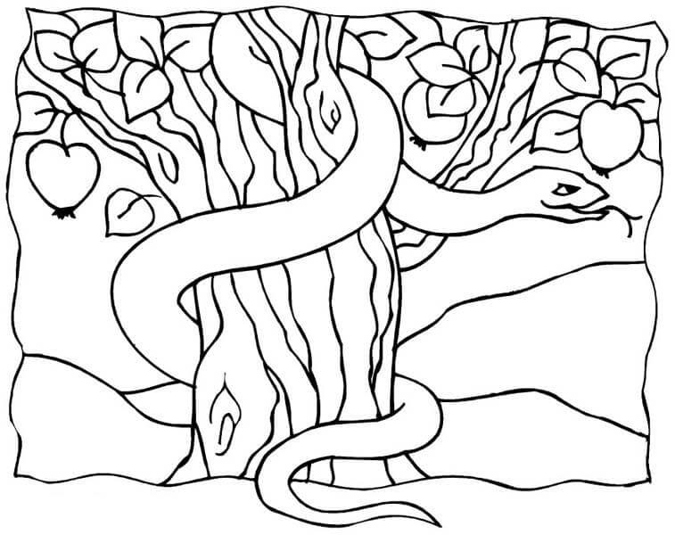 The Snake is a Symbol Of Evil para colorir