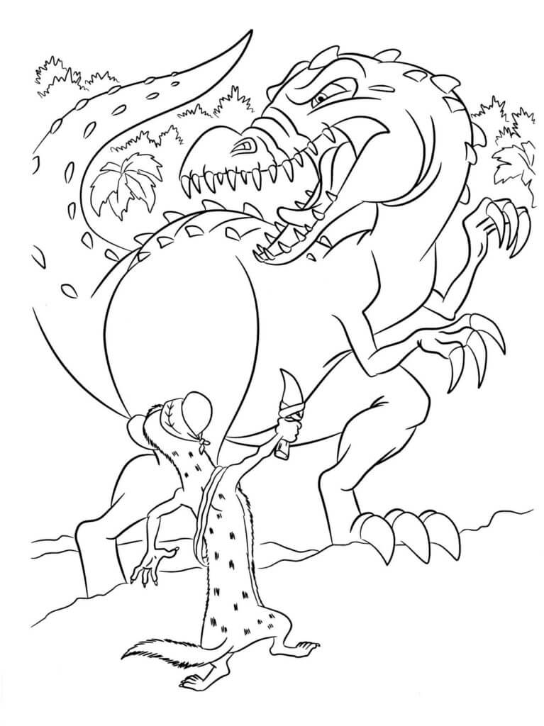 Desenhos de Buck vs Dinossauros para colorir