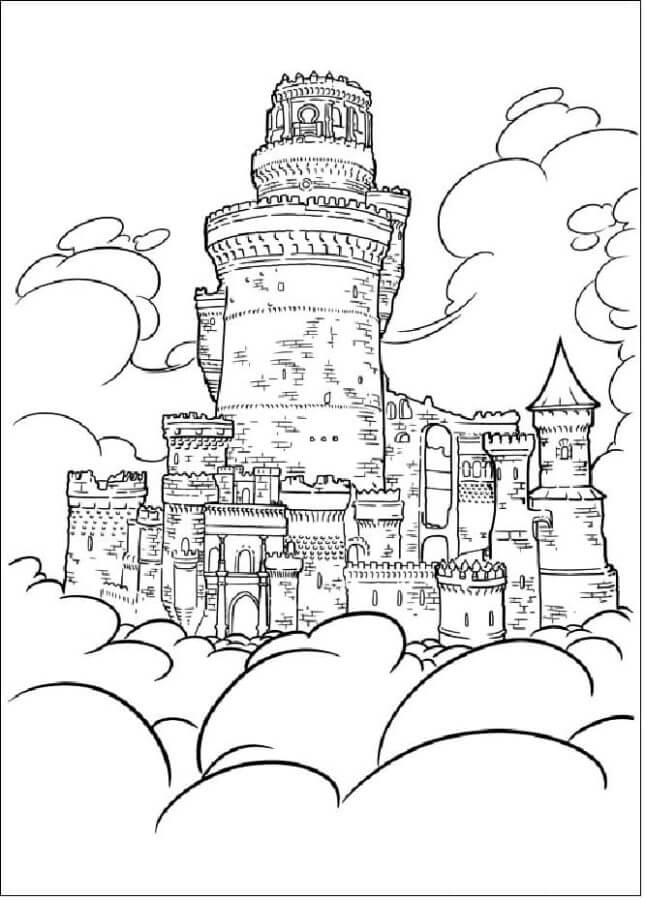 Castelo Ogro para colorir