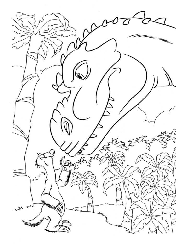 Dinossauro Com Sid para colorir