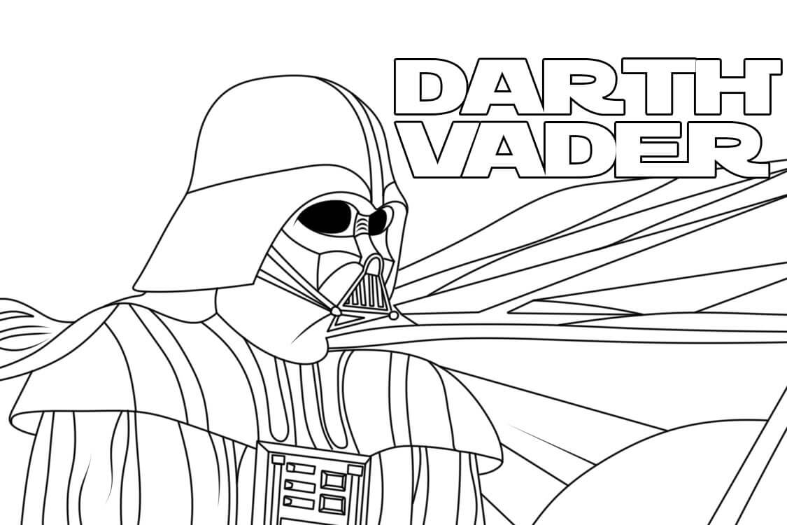 Cara de Darth Vader para colorir