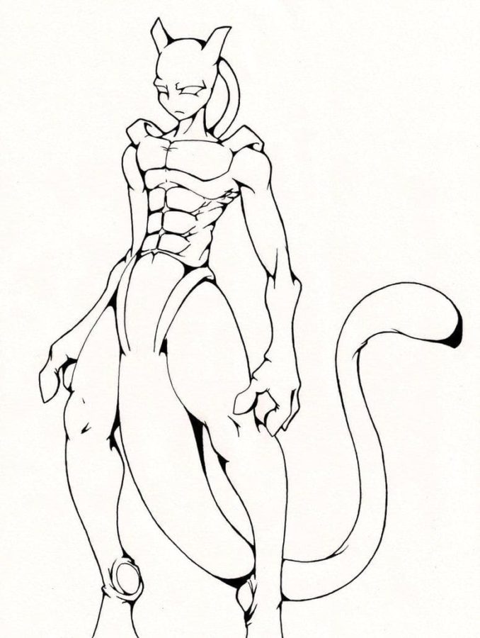 Desenhos de Super Mewtwo para colorir