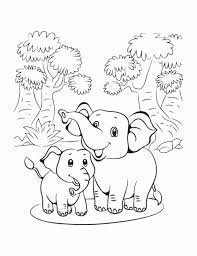 Desenhos de Dois Elefantes Africanos para colorir
