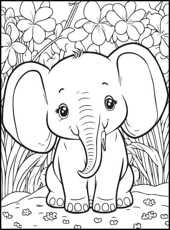 Elefante Africano Sentado para colorir