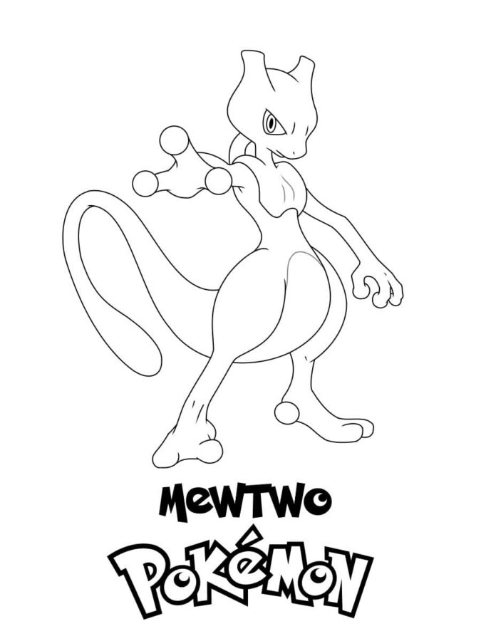 Desenhos de Imagens Grátis De Mewtwo para colorir