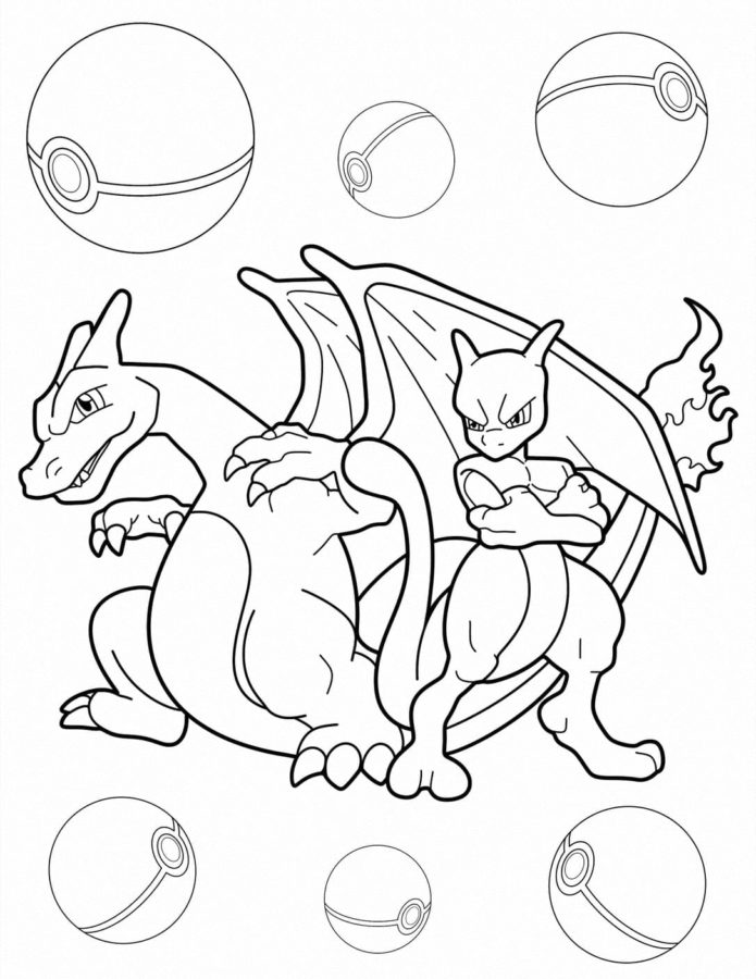 Desenhos de Mewtwo e Amigo para colorir