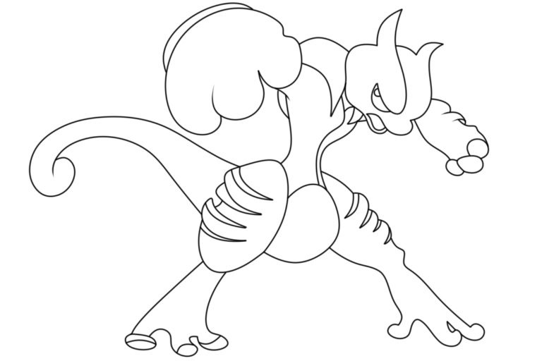 Desenhos de Soco Mewtwo para colorir