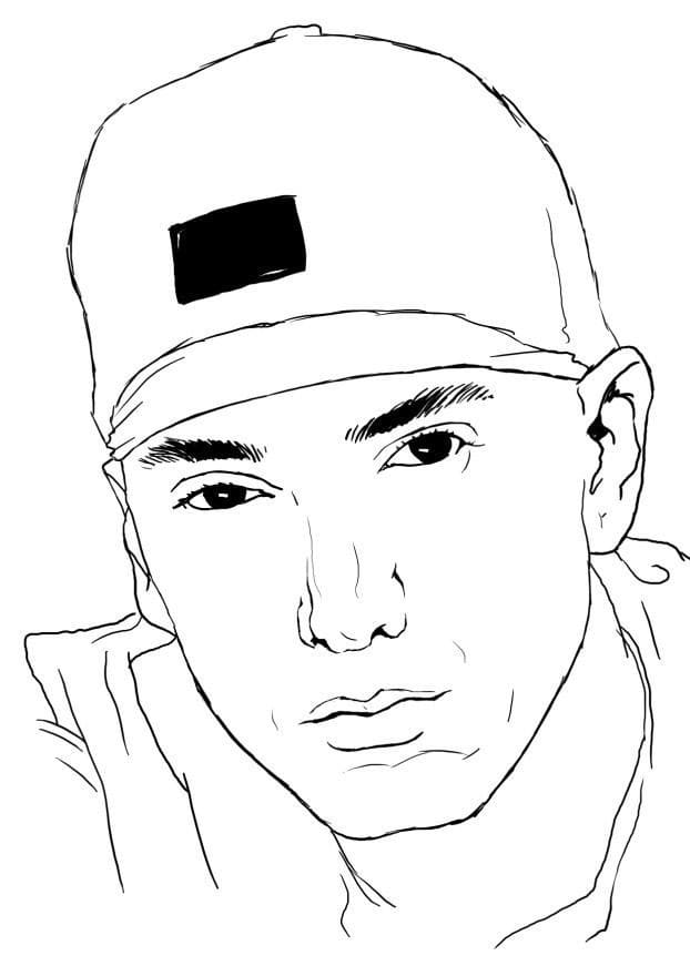 Desenhos de Eminem para colorir