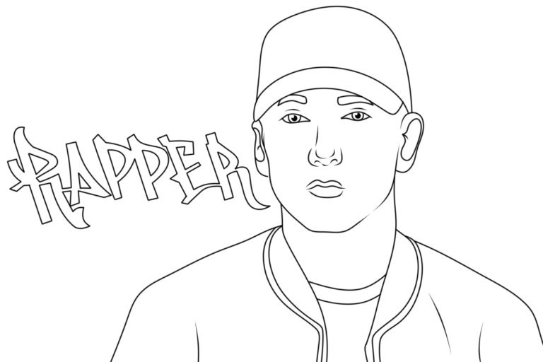 Rapper Eminem para colorir