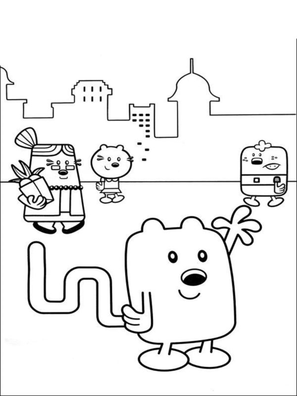 Desenhos de Smiling Wubbzy And Friends para colorir