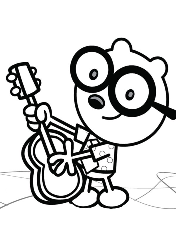 Desenhos de Walden Loves To Play The Guitar para colorir