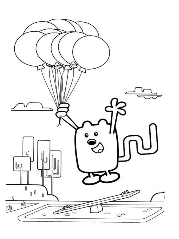 Desenhos de Wubbzy With Ballons para colorir