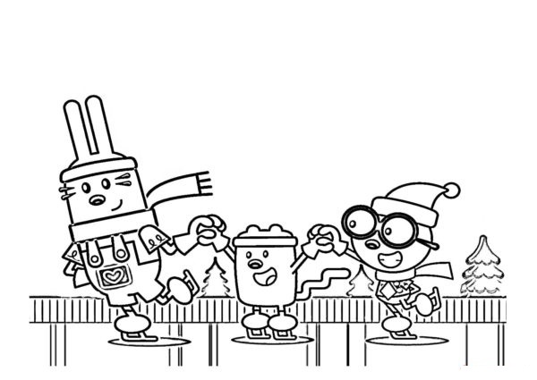 Desenhos de Wubbzy and His Friends Playing Skate para colorir