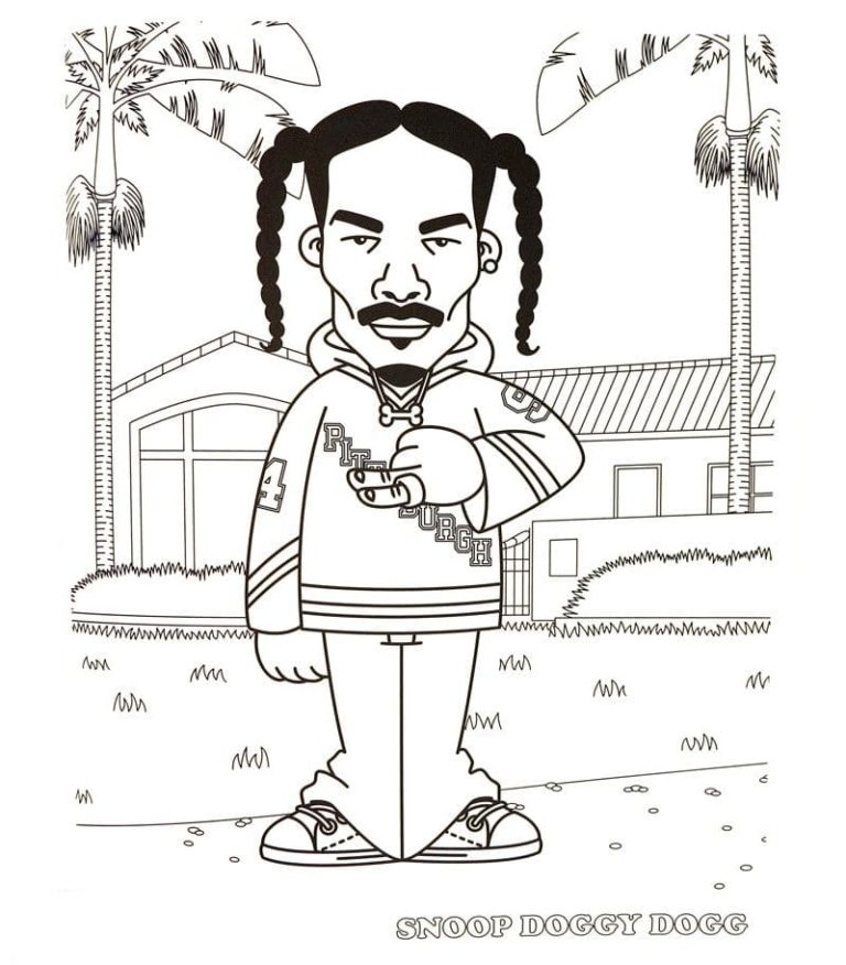 Desenhos de Cachorro Snoop no Parque para colorir