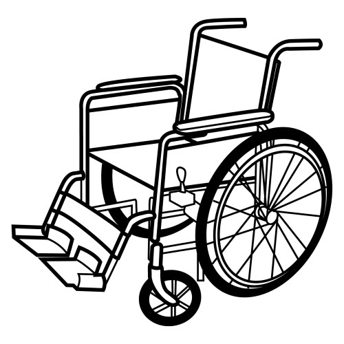 Desenhos de Cadeira de Rodas Grátis para colorir