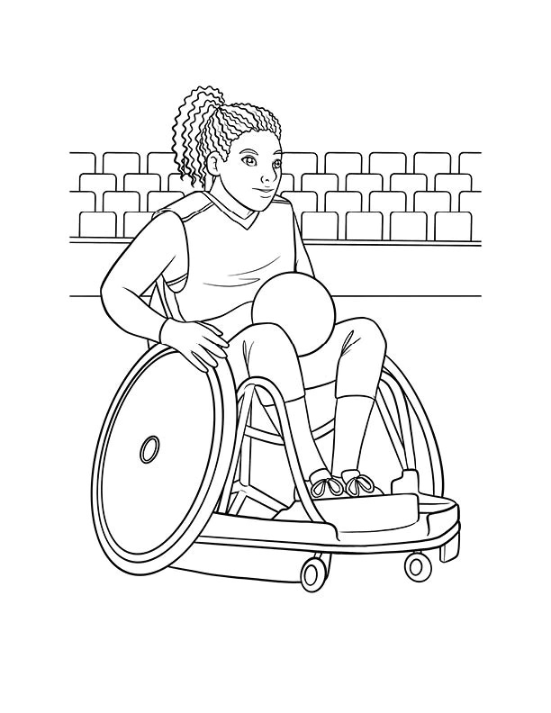 Desenhos de Cadeira de Rodas Imprudente para colorir
